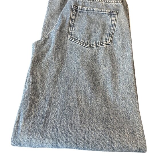 PacSun High Rise Baggy Jeans Size 23 Dark Blue Denim Bandanna Patch Design - Picture 6 of 10